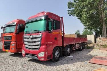 二手福田 欧曼EST 北方版 490马力 8X4 9.53米栏板载货车(国六) 前四后八 福田康明斯二手载货车 黄牌