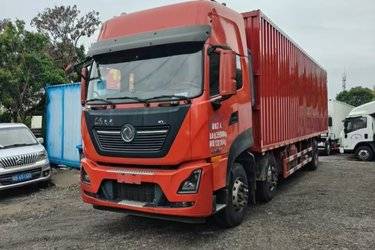 二手东风商用车 天龙KL重卡 舒适版 300马力 6X2 9.6米厢式载货车(国六) 前四后四 雷诺二手载货车 黄牌