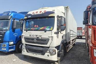 二手中国重汽 HOWO TX7 270马力 4X2 9.6米厢式载货车(国六) 单桥 曼二手载货车 黄牌图片
