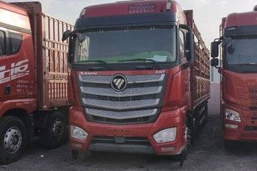 二手福田 欧曼EST 标载版 490马力 8X4 9.56米仓栅式载货车(采埃孚16挡)(国六) 前四后八 福田康明斯二手载货车 黄牌