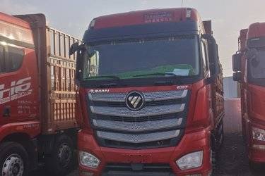 二手福田 欧曼EST 穿越版 490马力 8X4 9.56米AMT自动挡仓栅式载货车(国六) 前四后八 福田康明斯二手载货车 黄牌