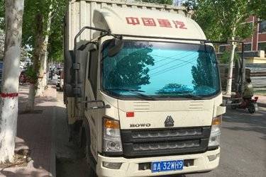 二手中国重汽HOWO 追梦 160马力 4.15米单排厢式载货车(法士特8档)(国六) 单桥 潍柴二手载货车 黄牌