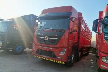 二手东风商用车 天龙KL重卡 465马力 8X4 9.4米仓栅式载货车(国五) 前四后八 雷诺二手载货车 黄牌