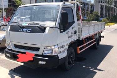 二手江铃 顺达宽体 豪华款 116马力 4.1米单排栏板轻卡(国五) 单桥 江西五十铃二手载货车 蓝牌图片