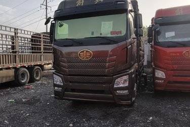 二手青岛解放 JH6 智享版 350马力 6X2 9.5米仓栅式载货车(国六) 前四后四 锡柴二手载货车 黄牌