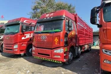 二手一汽解放 J6P重卡 绿通版 350马力 8X4 9.5米载货车(国五) 前四后八 锡柴二手载货车 黄牌