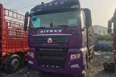 二手中国重汽 汕德卡SITRAK G7重卡 540马力 8X4 9.52米畜禽仓栅式载货车(国五) 前四后八 曼二手载货车 黄牌图片