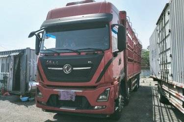 二手东风商用车 天龙KL重卡 居家版 465马力 8X4 9.6米仓栅式载货车(国六) 前四后八 雷诺二手载货车 黄牌