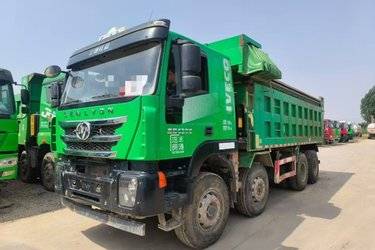 二手上汽红岩 杰狮重卡 430马力 8X4 6.5米自卸车(国五) 前四后八 上菲红二手自卸车 黄牌