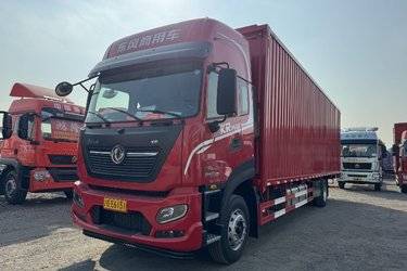 二手东风商用车 天锦KR PLUS 舒适版 300马力 4X2 9.75米厢式载货车(高顶三卧)(国六) 单桥 东风股份二手载货车 黄牌