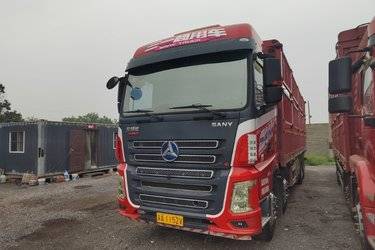 二手三一集团 俊领版 430马力 8X4 9.6米仓栅式载货车(国五) 前四后八 康明斯二手载货车 黄牌