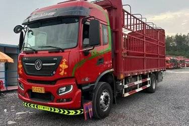 二手东风商用车 天锦KR 精英版 300马力 6X2 6.8米排半仓栅式载货车(国六) 前四后四 东风康明斯二手载货车 黄牌