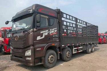 二手青岛解放 JH6重卡 领航版2.0 460马力 8X4 9.4米仓栅式载货车(国六) 前四后八 潍柴二手载货车 黄牌