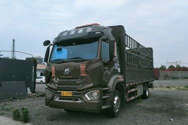 二手中国重汽 豪瀚N5G中卡 240马力 4X2 6.75米仓栅式载货车(国五) 单桥 曼二手载货车 黄牌