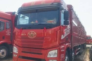 二手青岛解放 JH6重卡 460马力 8X4 9.5米仓栅式载货车(潍柴发动机)(国五) 前四后八 潍柴二手载货车 黄牌