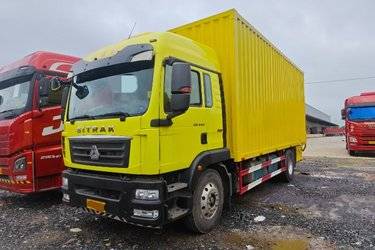 二手中国重汽 汕德卡SITRAK G5重卡 240马力 4X2 7.8米厢式载货车(国五) 单桥 曼二手载货车 黄牌图片