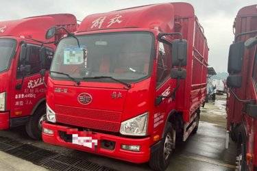 二手解放 J6F 160马力 4.16米单排仓栅式轻卡(8挡)(国五) 单桥 一汽二手载货车 蓝牌