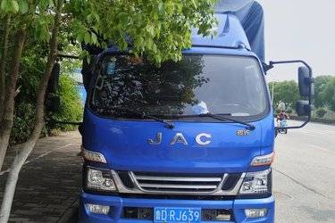 二手江淮 骏铃V6 150马力 4.2米单排仓栅式轻卡(国六) 单桥 安徽康明斯二手载货车 蓝牌图片