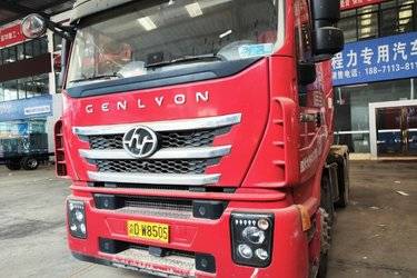 二手上汽红岩 杰狮重卡C500e 520马力 6X4牵引车(国五) 双驱 上菲红二手牵引车 黄牌