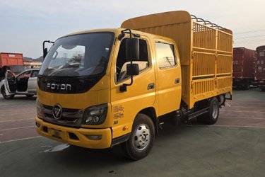 二手福田时代 M3 115马力 3.22米双排仓栅式轻卡(国五) 单桥 全柴二手载货车 蓝牌