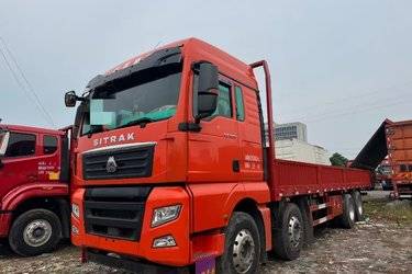 中国重汽 汕德卡SITRAK C7H重卡 440马力 8X4 9.6米栏板载货车(国五) 前四后八 曼二手载货车 黄牌