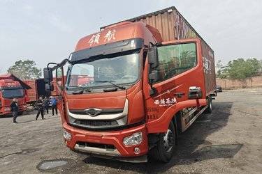 二手福田时代 领航ES7 220马力 4X2 9.8米厢式载货车(国六) 单桥 福田康明斯二手载货车 黄牌图片