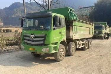 二手福田 欧曼新ETX 9系重卡 375马力 8X4 6.5米自卸车(国五) 前四后八 潍柴二手自卸车 黄牌图片