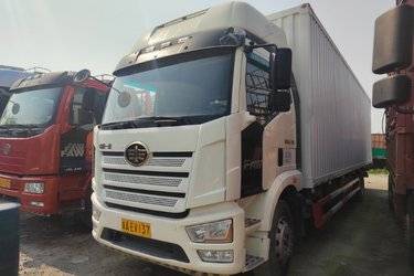 二手一汽解放 J6L中卡 精英版 260马力 4X2 9.7米厢式载货车(国六) 单桥 锡柴二手载货车 黄牌图片