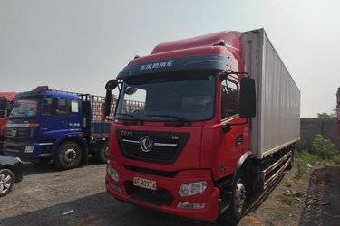 二手东风商用车 天锦KR 225马力 4X2 9.8米厢式载货车(国六) 单桥 雷诺二手载货车 黄牌图片
