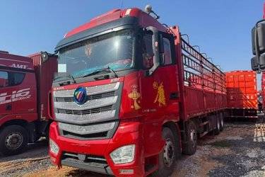 二手福田 欧曼EST 6系重卡 400马力 8X4 9.45米栏板载货车(国五) 前四后八 福田康明斯二手载货车 黄牌图片
