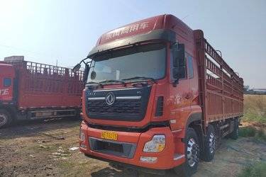 二手东风商用车 天龙VL重卡 350马力 6X2 9.4米仓栅式载货车(国五) 前四后四 雷诺二手载货车 黄牌图片