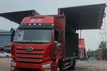 二手一汽解放 J6L中卡 经典版 260马力 4X2 9.6米翼开启厢式载货车(国六) 单桥 锡柴二手载货车 黄牌