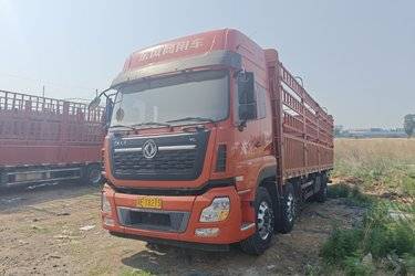二手东风商用车 天龙重卡 292马力 6X2 9.6米仓栅式载货车(国五) 前四后四 雷诺二手载货车 黄牌图片