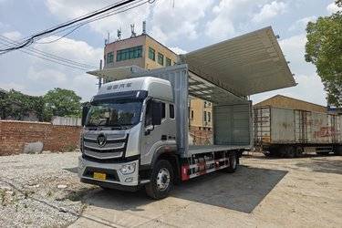 二手福田 欧航R系 240马力 4X2 8.1米厢式载货车(国六) 单桥 福田康明斯二手载货车 黄牌图片