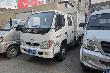 二手唐骏欧铃 金利卡 95马力 3.3米双排栏板轻卡(国四) 单桥 全柴二手载货车 蓝牌图片