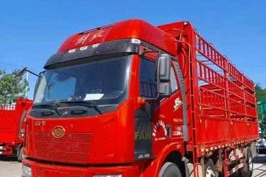 二手一汽解放 J6L中卡 2019款 280马力 6X2 7.7米仓栅式载货车(国五) 前四后四 锡柴二手载货车 黄牌