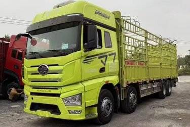 二手一汽解放 J7重卡 经典版 560马力 8X4 9.4米仓栅式载货车(国六) 前四后八 锡柴二手载货车 黄牌