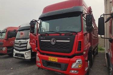 二手东风商用车 天龙VL重卡 350马力 6X2 9.4米仓栅式载货车(国五) 前四后四 雷诺二手载货车 黄牌图片