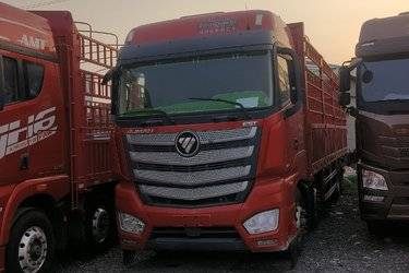 二手福田 欧曼EST 标载版 490马力 8X4 9.56米仓栅式载货车(国六) 前四后八 福田康明斯二手载货车 黄牌图片