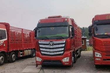 二手福田 欧曼EST 标载版 490马力 8X4 9.56米仓栅式载货车(国六) 前四后八 福田康明斯二手载货车 黄牌图片