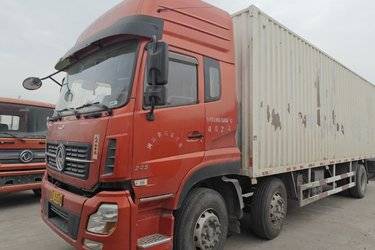 二手东风商用车 天龙重卡 245马力 6X2 9.6米厢式载货车(国五) 前四后四 雷诺二手载货车 黄牌图片