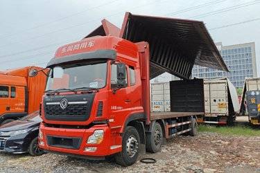 二手东风商用车 天龙VL重卡 292马力 6X2 9.6米厢式载货车(国五) 前四后四 康明斯二手载货车 黄牌