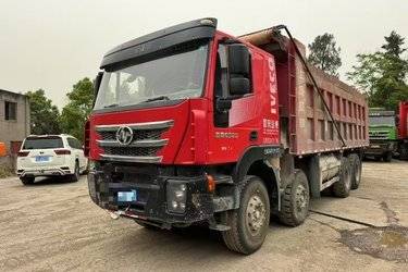 二手上汽红岩 杰狮C500重卡 430马力 6X4 7.2米自卸车(国五) 后八轮 上菲红二手自卸车 黄牌