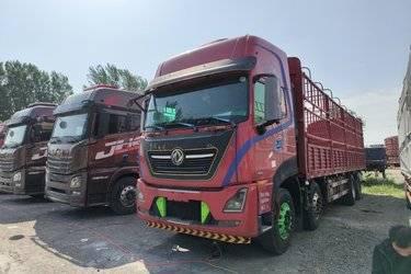 二手东风商用车 天龙KL重卡 465马力 8X4 9.6米仓栅式载货车(国五) 前四后八 康明斯二手载货车 黄牌