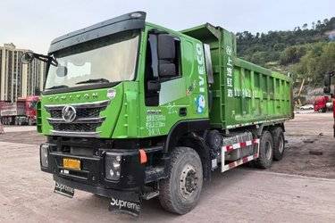 二手上汽红岩 杰狮C6 重载版 460马力 6X4 6.2米自卸车(国六) 后八轮 上菲红二手自卸车 黄牌