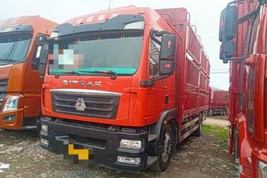 二手中国重汽 汕德卡SITRAK G5中卡 240马力 4X2 6.8米仓栅式载货车(国五) 单桥 曼二手载货车 黄牌图片