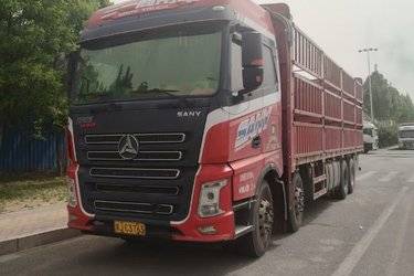 二手三一集团 银松版 430马力 8X4 9.5米仓栅式载货车(国五) 前四后八 昆山三一动力二手载货车 黄牌