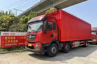 二手东风商用车 天锦KR中卡 245马力 6X2 9.8米厢式载货车(国五) 前四后四 雷诺二手载货车 黄牌