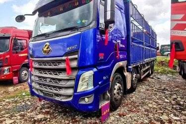 二手东风柳汽 乘龙H7重卡 460马力 8X4 9.47米仓栅式载货车(东风14档)(带液缓)(国六) 前四后八 潍柴二手载货车 黄牌图片