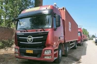 二手福田 欧曼GTL 6系重卡 280马力 6X2 9.6米厢式载货车(国五) 前四后四 康明斯二手载货车 黄牌图片